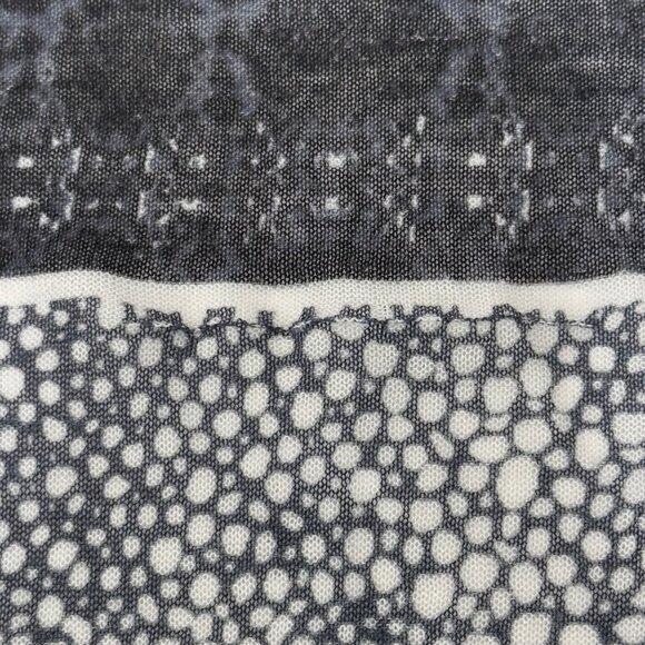 Chicos Women Long Open Front Duster Cardigan Sweater Size 2 Black&White Striped - Picture 9 of 12